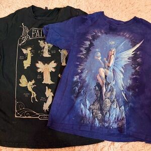 Dolls Kill and Mountain Fairies Oversized Fairy Fairycore T Shirts Short Sleeve